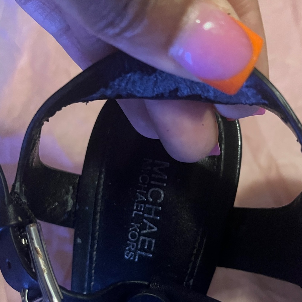 Michael Kors Black Floral Sandals - Picture 4 of 4